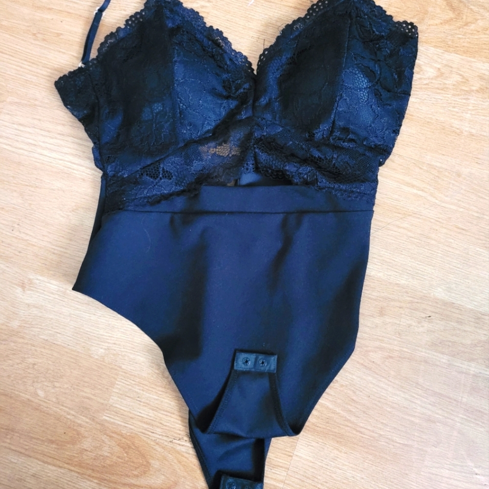 Black Faded Rose Body Suit